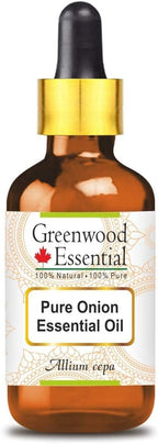 Greenwood Essential Pure Onion Seed Oil (Allium cepa) with Glass Dropper 100% Natural Therapeutic Grade Cold Pressed for Personal Care 15ml (0.50 oz)