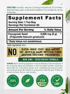 Carlyle Fenugreek Seed Tea | 60 Tea Bags | No Caffeine | Vegetarian, Non-GMO & Gluten Free Herbal Tea Supplement