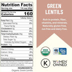 Mountain High Organics Certifed Organic Green Lentils 1/25LB Bag