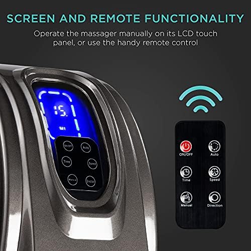 Best Choice Products Shiatsu Foot Massager for Pain Relief, Plantar Fasciitis, Neuropathy, Blood Circulation, Remote Control w/Compact Design - Gray