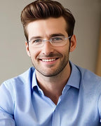 TERAISE Rimless Reading Glasses Spring Hinge Glasses for Reading with Cases Men and Women