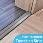 Aluminum Floor Transition Strip Doorways, Black Metal Door Threshold for Joining Floor Gaps, Carpet, Threshold Cover, Floor Tiles, Size 36 x 2.4 x 0.1 in