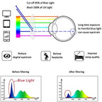 LifeArt Blue Light Blocking Computer Reading Glasses,Men's and Women's Rimless Frame (Silver, +1.75 Magnification)