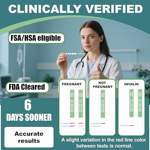 Elate Early Detection Pregnancy Test Strips HCG Early Result 6-Days Sooner, 60 Count Bulk, Ultra-Sensitive 10mIU/mL, 99.99% Accurate, Easy Home Use, 5mm