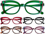 Eyekepper 5-pack Cat Eye Reading Glasses for Women Cute Reader +3.0