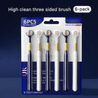 3 Sided Toothbrush for Adults with Soft Hair, high-end Combination Brush Head, Teeth Protection, Tongue Cleaning, Couple Style