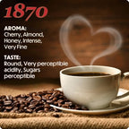 1870 by Caffe Barbera: Mago Whole Bean Roasted Coffee, Aromatic Intense & Fruity 7 Bean Blend by one of the worlds oldest coffee roasters, 150+ years of Roasting over 6 generations, 1.1lb / 0.5kg