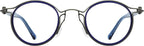 Round Blue Acetate Frame Anti-Blue Light Glasses Retro Fashion Reading Glasses Relieve Eye Fatigue Glasses-FT823444