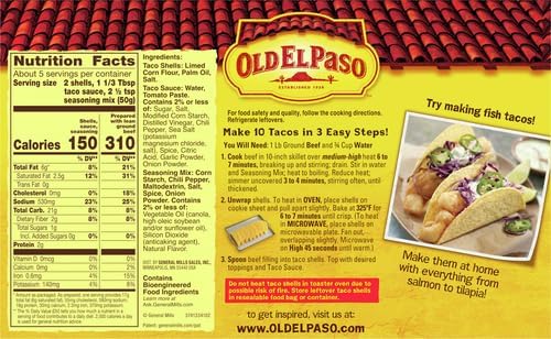 Old El Paso Stand 'N Stuff Taco Dinner Kit, 8.8 oz. (Pack of 4)