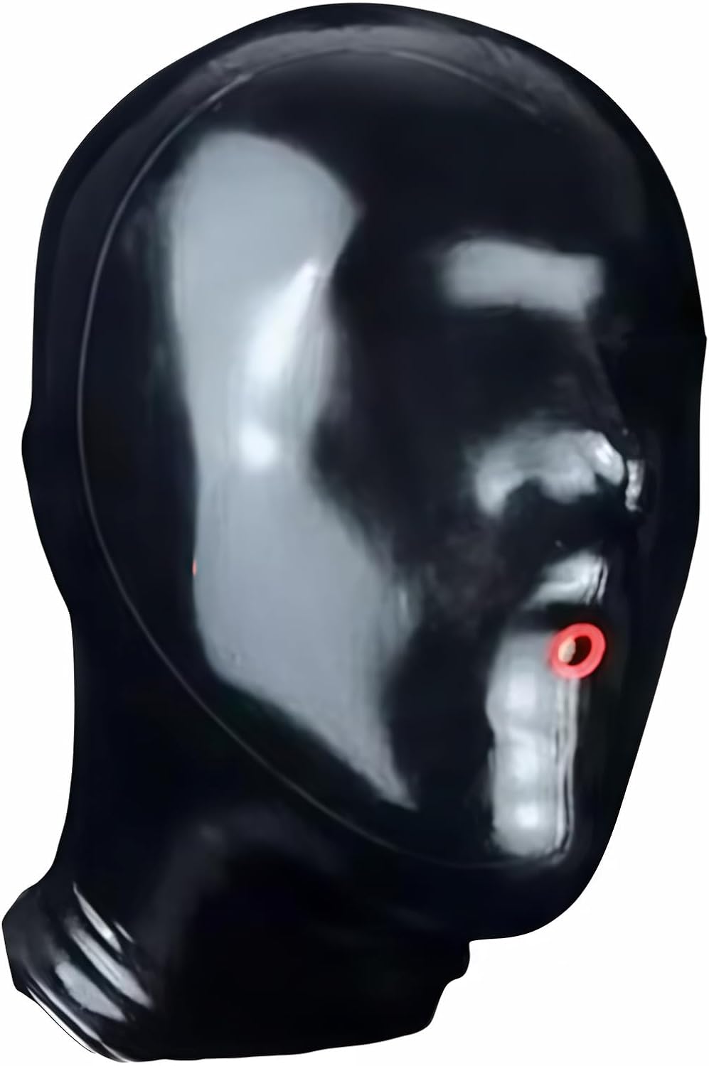 Latex Hood with Mouth hole Back Zipper Rubber Mask Club Party Wear