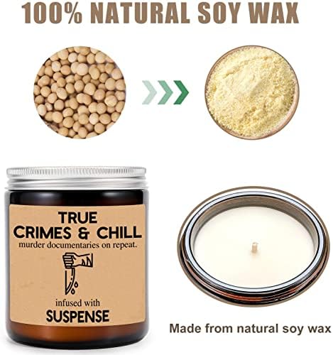 True Crimes & Chill Candle My Favorite Murder True Crime Gifts Crime Junkie Murder Mystery Murder Shows Soy Candles
