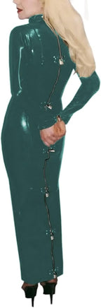 Lockable Costume Lockable Dress Bag Wear Male Women Night Club Wear,Dark Green,XL