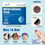 Hionfurt 16ct Motion Sickness Patches – Sea Sickness Patches for Cruise, Car, Airplane, and Other Travel – Non-Drowsy, Effective, Lasts 72 Hours