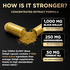 100x Strength Black Shilajit for Men w. 10% Tongkat Ali & Ashwagandha - Highest Potency Shilajit Capsules 60% Fulvic Acid Pure Himalayan Shilajit Resin - Natural Test Booster Male Enhancing Supplement
