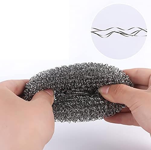 48 Pack Stainless Steel Scourers Sponges,Steel Wool scrubbers for stoves, pots, Cooker Hoods, etc. That are Difficult to Clean (48 Pack-Small 10 gram)