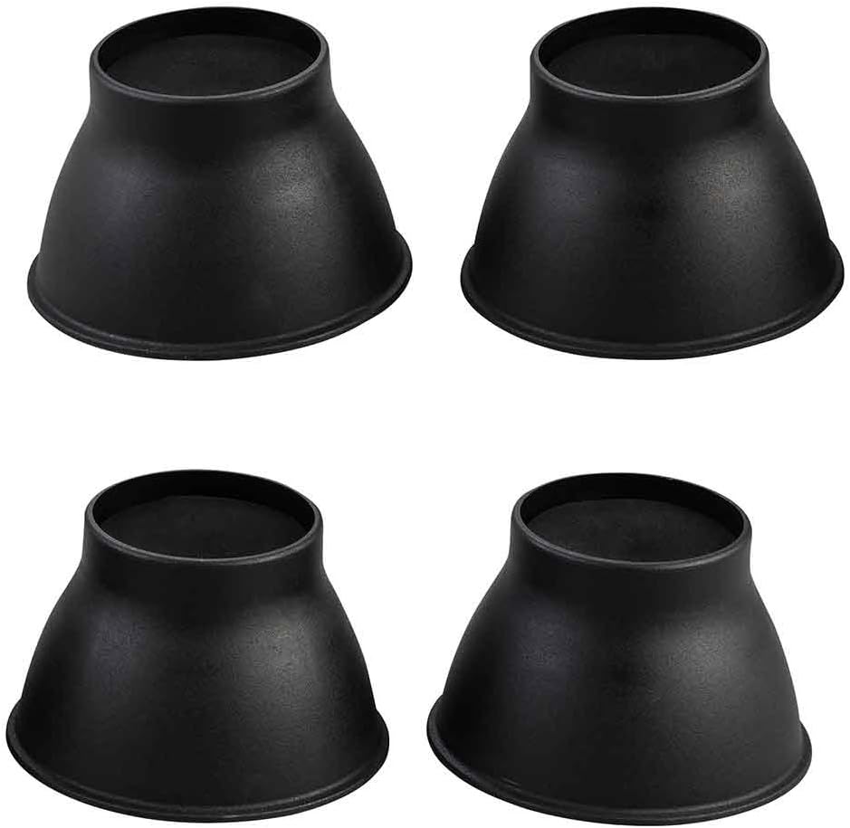 NRS Healthcare P11709 Elephant Foot Furniture Risers Set of 4 9 cm Height Black