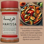 Spices of the Middle East – Zaatar, Baharat, Harissa – Arabic Seasonings in Decorative Box – Father’s Day Gift, Christmas, Mother’s, Premium Ingredients