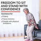 Impresa Arm Chair Stand Assist Rail - Black, Modern, Solid, S-Shape - Heavy Duty Adjustable Chair Support Stand - Quick Setup Couch Lift for Standing