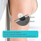 Sensor Covers for Freestyle Libre, 30 PCS Waterproof & Sweatproof Sensor Adhesive Patches, Precut CGM Sensor Overpatch Tape with No Glue On The Center, Continuous Glucose Monitor Protection (Black)