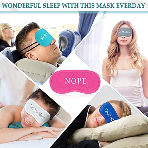 Eurzom 40 Pcs Funny Sleep Eye Mask Soft Night Mask Bulk for Sleeping Blackout Blindfolds with Adjustable Strap for Women Men Kids Nap Meditation Party Travel Gifts Favors(Colorful)