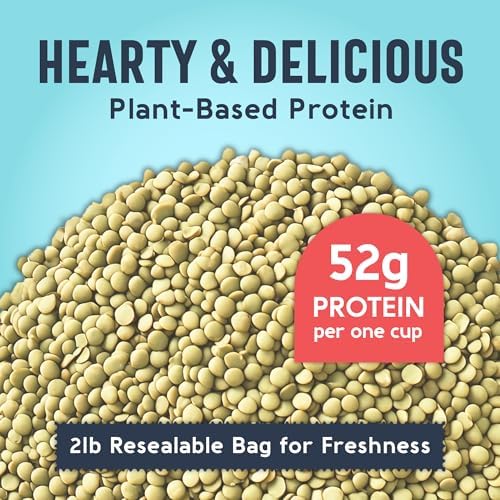 ONE IN A MILL Green Lentils 2LB Bulk Resealable Bag | For Soup, Stews, & Curries | All-Natural Plant-Based Protein | OU Kosher