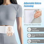 Adjustable Ostomy Hernia Belt - Breathable Stoma Support Belt for Colostomy & Ileostomy Bag Holder - Post Operative Care, Fit for Men & Women (L)