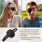 Nuanchu 18 Pcs Pirate Eye Masks for Adults Black Pirate Single Patches Adjustable Comfortable 3D Mask Party Favor (Black)