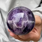 4-5cm/1.57-1.96inch Natural Amethyst Sphere Crystal Ball Hand Polished Decorative Sphere Healing Crystals Ball Healing Stone Crafts Fengshui Home Decoration Collect Gifts (40-50mm, Amethyst)