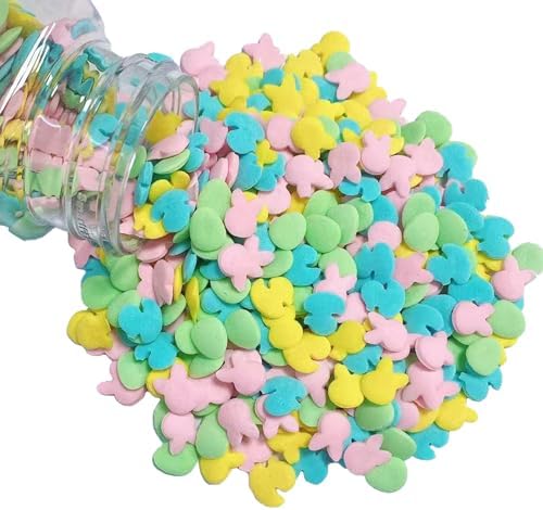 PhilaeEC Bunny Egg Confetti Sprinkles Edible for Cake Decoration Pastel Spring Easter Sprinkles Baking Cookie Cupcake Toppers Decoration Christmas Vanlentine Easter Supplies