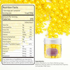 Dazzjoy Edible Pearls, Yellow Pearl Sugar Sprinkles, 130g/4.58oz, Yellow Ball Pearls for Cake Decorating, Cupcake Toppers, Baking Cake Decoration, Easter Party Holiday Supplies