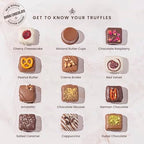 Chocolate Gift Basket, Candy Food Gifts, Gourmet Snack Box, Holiday Present Idea, Corporate Him & Her, Men, Women, Two-Tier Box with Assorted Belgian and Dubai Truffles, 10+ Flavors, Bonnie and Pop (Copper)