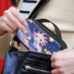 Gomyblomy Kawaii Axolotl Insulin Cooler Travel Case for Kids Starry Night Diabetes Carrying Insulated Bag for Supplies Keep Medicine Cool Portable Diabetic Protector Kit for Storage