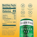 Fever Tree Ginger Ale - Premium Quality Mixer - Refreshing Beverage for Cocktails & Mocktails. Naturally Sourced Ingredients, No Artificial Sweeteners or Colors - 150 ML Cans - Pack of 24