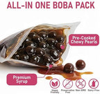 O's Bubble Boba Tea Kit - Bubble Tea Kit - All in One Boba Kit - Boba Kit for Kids - 6 Servings Includes Cups, Straws, Stirrer (Party Kit Variety Pack Upgrade) (No Microwave Version 3.0)