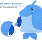 Kids Bath Mitts, 5 Pcs Cute Animal Washcloths Gloves, Bath Sponge Body Washcloth Mitt for Boys Girls Children Hand Bathing Shower