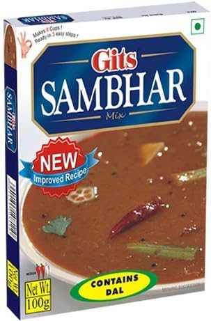 Gits South Indian Special Savoury Instant Mixes 2 In 1 Combo Pack - Uttappam Mix 200G & Sambhar Mix 100G