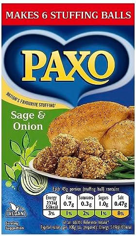 Paxo Sage and Onion Stuffing Mix - 85g - Pack of 8 (85g x 8)