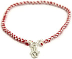 Protection Evil Eye Bracelet - Lucky Hamsa Hand Charm - 7 Inch Sterling Silver Jewelry - Best Kabbalah Red String Bracelets for Women