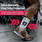 Active Ankle T2 Ankle Brace, Rigid Ankle Stabilizer for Protection & Sprain Support for Volleyball, Cheerleading, Ankle Compression Braces for Men & Women, White, Small