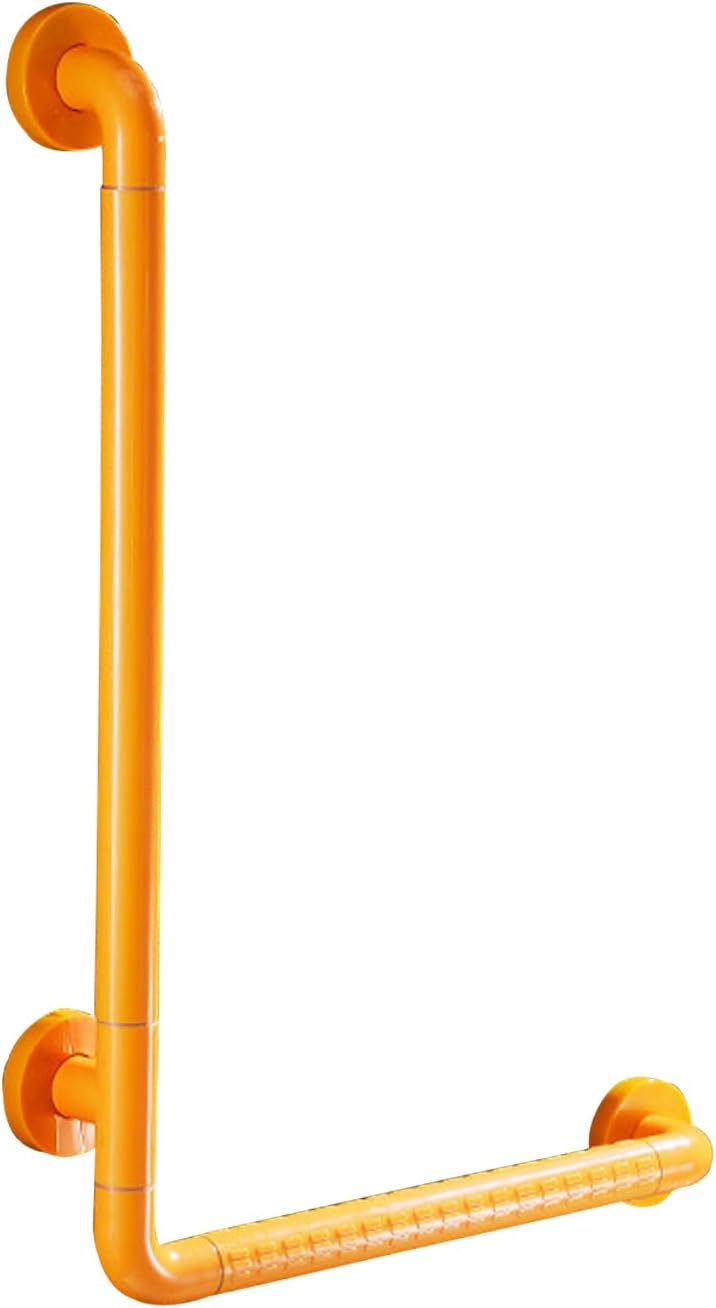 Shower Safety Grab Bar for Elderly, Anti Slip Bathroom Grip Handle with Luminous Circles, Wall Mount Bathtub Hand Rail, Tub Mobility Aid Equipment,Yellow-50cmx70cm/20x28in