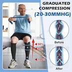 Beister Closed Toe Knee High Calf Compression Socks for Women & Men, Firm 20-30 mmHg Graduated Support for Varicose Veins, Edema, Flight, Pregnancy