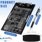 Feifeiya Aluminum Pilot Kneeboard Vfr Aviation Knee Boards Notepad Pilot Writing Board with Pen Holder and Elastic Strap for Pilots Writing Gifts(9.61 x 6.42 Inch,Black)
