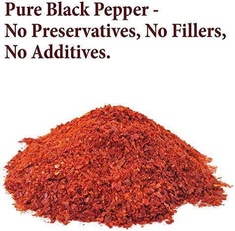 The Spice Way - Premium Aleppo Pepper |8 oz.| Crushed Aleppo Pepper Flakes (Halaby Pepper/Pul Biber/Marash Pepper/Aleppo Chili Flakes) Popular in Turkish and Middle Eastern/Mediterranean cooking