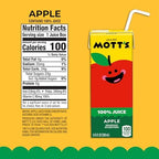 Mott's 100% Original Apple Juice, 6.75 Fl Oz Boxes, 32 Count (4 Packs Of 8), 2 Servings Of Fruit, 100% Fruit Juice, Gluten-free, Caffeine-free, Kosher, Contains No Artificial Colors Or Sweeteners