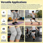 Bamboo Charcoal Compression Knee Sleeve - Elastic Knee Braces for Men & Women - Breathable Knee Support for Arthritis, Running, Workout, Joint Pain Relief (Gray, X-Large)