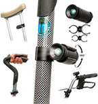 LightBaum 2G- New Improved Adjustable LED Flashlight for Crutches, Canes, & Walkers, Helps Prevent Falls During Dark Hours, Perfect Illumination Allows Users To See At Night (Universal tube mount)