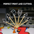 "Blck Panther Cupcake Topper – Hero-Themed Mini Decorations for Birthday Parties, Comic Events & Superhero Celebrations – Bold Black and Silver Warrior Mask Design for Cupcakes, Muffins"