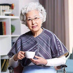 YOMQLJXB Plus Velvet Thickened Wheelchair Care Shawl, bedridden Patient Shoulder Warm Blanket Cloak Shoulder Blanket, Suitable for Aged Care Products