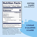 Jordan's Skinny Mixes Sugar Free Syrup, Cotton Candy Flavor, Fruit Flavored Water Enhancer, Drink Mix, Iced Tea, Lemonade, Drinks, Low Calorie Water Flavoring, Dairy & Gluten Free, Kosher, 25.4 Fl Oz, 2 Pack