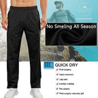 Deyeek Men's Tear Away Pants 2 Side Snap Open Bottom Sweatpants Loose Fit Casual Post Surgery Pants with Pockets